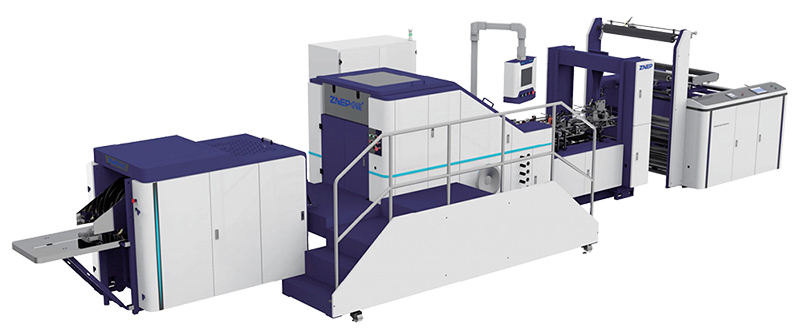 Blockbodenbeutelmaschine für Papierbeutel mit Vakuum-Methode  (Seitenklemme-Methode)